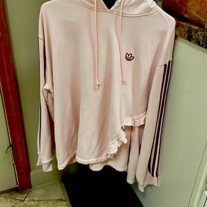 Adidas sweatshirt with side ruffle